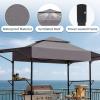 imageOutvita Grill Canopy for Outdoor BBQ 80  40in Portable Canopy Tent with BBQ Shelf Carry Bag and Ventilation Opening for Patio Garden Events Picnic GrillingGreywith side awning