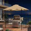 imageOutvita Grill Canopy for Outdoor BBQ 80  40in Portable Canopy Tent with BBQ Shelf Carry Bag and Ventilation Opening for Patio Garden Events Picnic GrillingKhaki