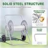 imageOutvita Hose Reel Cart Hold up to 175 Ft of 58 Garden Water Hose Reel Carts Mobile Tools with 2 Wheels Heavy Duty Powdercoated for Garden Yard Lawn OutdoorSilver175FT