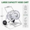 imageOutvita Hose Reel Cart Hold up to 175 Ft of 58 Garden Water Hose Reel Carts Mobile Tools with 2 Wheels Heavy Duty Powdercoated for Garden Yard Lawn OutdoorSilver175FT