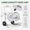 imageOutvita Hose Reel Cart Hold up to 175 Ft of 58 Garden Water Hose Reel Carts Mobile Tools with 2 Wheels Heavy Duty Powdercoated for Garden Yard Lawn OutdoorSilver200FT