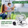 imageOutvita Hose Reel Cart Hold up to 175 Ft of 58 Garden Water Hose Reel Carts Mobile Tools with 2 Wheels Heavy Duty Powdercoated for Garden Yard Lawn OutdoorSilver175FT