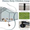 imageOutvita Large Metal Chicken Coop Hexagon Walk in Chicken Run for Yard with Waterproof Cover 13 x 114 x 86FT Heavy Duty Steel Frame Large Poultry Cage for Dog Kennel Duck Coop and Hen HouseBlack