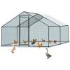 imageOutvita Large Metal Chicken Coop Hexagon Walk in Chicken Run for Yard with Waterproof Cover 13 x 114 x 86FT Heavy Duty Steel Frame Large Poultry Cage for Dog Kennel Duck Coop and Hen HouseBlack