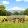 imageOutvita Large Metal Chicken Coop Hexagon Walk in Chicken Run for Yard with Waterproof Cover 13 x 114 x 86FT Heavy Duty Steel Frame Large Poultry Cage for Dog Kennel Duck Coop and Hen HouseSilver