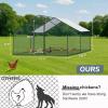 imageOutvita Large Metal Chicken Coop Hexagon Walk in Chicken Run for Yard with Waterproof Cover 13 x 114 x 86FT Heavy Duty Steel Frame Large Poultry Cage for Dog Kennel Duck Coop and Hen HouseBlack