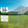 imageOutvita Large Metal Chicken Coop Hexagon Walk in Chicken Run for Yard with Waterproof Cover 13 x 114 x 86FT Heavy Duty Steel Frame Large Poultry Cage for Dog Kennel Duck Coop and Hen HouseSilver