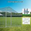imageOutvita Large Metal Chicken Coop Hexagon Walk in Chicken Run for Yard with Waterproof Cover 13 x 114 x 86FT Heavy Duty Steel Frame Large Poultry Cage for Dog Kennel Duck Coop and Hen HouseSilver