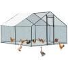 imageOutvita Large Metal Chicken Coop Hexagon Walk in Chicken Run for Yard with Waterproof Cover 13 x 114 x 86FT Heavy Duty Steel Frame Large Poultry Cage for Dog Kennel Duck Coop and Hen HouseBlack