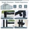 imageOutvita Large Metal Chicken Coop Hexagon Walk in Chicken Run for Yard with Waterproof Cover 13 x 114 x 86FT Heavy Duty Steel Frame Large Poultry Cage for Dog Kennel Duck Coop and Hen HouseBlack