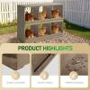 imageOutvita Nesting Boxes for Chickens 4 Compartments Wood Chicken Nesting Box Wall Mount Versatile Use Nest Box for Chicken Coop Easy to Assemble for Chicken Hens Ducks6 Compartments