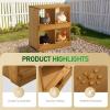 imageOutvita Nesting Boxes for Chickens 4 Compartments Wood Chicken Nesting Box Wall Mount Versatile Use Nest Box for Chicken Coop Easy to Assemble for Chicken Hens Ducks4 Compartments