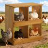 imageOutvita Nesting Boxes for Chickens 4 Compartments Wood Chicken Nesting Box Wall Mount Versatile Use Nest Box for Chicken Coop Easy to Assemble for Chicken Hens Ducks4 Compartments