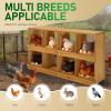 imageOutvita Nesting Boxes for Chickens 4 Compartments Wood Chicken Nesting Box Wall Mount Versatile Use Nest Box for Chicken Coop Easy to Assemble for Chicken Hens Ducks8 Compartments