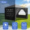 imageOutvita Outdoor Party Tent Patio Canopy Tent Gazebo with Removable Sidewalls Instant Event Tent for Cater Events Wedding Birthday Pavilion Beach BBQ 10x1010x10black4 walls