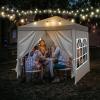imageOutvita Outdoor Party Tent Patio Canopy Tent Gazebo with Removable Sidewalls Instant Event Tent for Cater Events Wedding Birthday Pavilion Beach BBQ 10x1065x65dark gray4 walls
