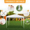 imageOutvita Outdoor Party Tent Patio Canopy Tent Gazebo with Removable Sidewalls Instant Event Tent for Cater Events Wedding Birthday Pavilion Beach BBQ 10x1010x10white4 walls