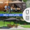 imageOutvita Outdoor Party Tent Patio Canopy Tent Gazebo with Removable Sidewalls Instant Event Tent for Cater Events Wedding Birthday Pavilion Beach BBQ 10x1010x10black4 walls