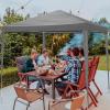 imageOutvita Outdoor Party Tent Patio Canopy Tent Gazebo with Removable Sidewalls Instant Event Tent for Cater Events Wedding Birthday Pavilion Beach BBQ 10x1065x65dark gray4 walls