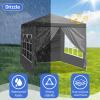 imageOutvita Outdoor Party Tent Patio Canopy Tent Gazebo with Removable Sidewalls Instant Event Tent for Cater Events Wedding Birthday Pavilion Beach BBQ 10x1065x65dark gray4 walls