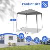 imageOutvita Outdoor Party Tent Patio Canopy Tent Gazebo with Removable Sidewalls Instant Event Tent for Cater Events Wedding Birthday Pavilion Beach BBQ 10x1065x65dark gray4 walls