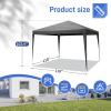 imageOutvita Outdoor Party Tent Patio Canopy Tent Gazebo with Removable Sidewalls Instant Event Tent for Cater Events Wedding Birthday Pavilion Beach BBQ 10x1010x10black4 walls