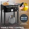 imageOutvita Outdoor Propane Deep Fryer Double Burners Commercial Fryer 16 Qt Cooker with Removable Baskets amp Lids amp Tanks Oil Fryer Cart with Thermometer amp Foldable Side Tables for Outdoor Cooking16QT8QTX2 fryer