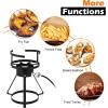 imageOutvita Outdoor Propane Deep Fryer Double Burners Commercial Fryer 16 Qt Cooker with Removable Baskets amp Lids amp Tanks Oil Fryer Cart with Thermometer amp Foldable Side Tables for Outdoor CookingRound stove rack