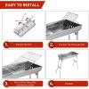 imageOutvita Portable Charcoal Grill 39 x 12x 28 Foldable Barbecue Grill Stainless Steel BBQ Grill for Outdoor Cooking Camping Hiking Picnic Garden Beach PartyLarge2795 x 1299 x 2756