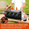 imageOutvita Portable Charcoal Grill Foldable Barbecue Grill with Storage Shelf and Carry Bag for Outdoor Cooking Camping Hiking Party Picnic Garden Beach