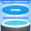 imageOutvita Solar Pool Cover 8 Mil Blue Heavy Duty Rectangle Solar Blanket Heaters for AboveGround and InGround Pools9 x 1818 Round