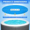 imageOutvita Solar Pool Cover 8 Mil Blue Heavy Duty Rectangle Solar Blanket Heaters for AboveGround and InGround Pools9 x 1821 Round
