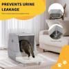imageOutvita Stainless Steel Cat Litter Box with Lid 236 XL Metal Litter Box with Stair and Litter Scoop for Big Cats Extra Large High Sided Enclosed AntiLeakage NonSticky Easy Cleaning