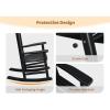 imageOutvita Wood Childrens Rocking Chair Perfect for Indoor or Outdoor AllWeather Wooden Porch Rocker for Garden Yard and Balcony Patio Rocking Chair Suitable for Kids Ages 610BlackBlack