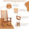 imageOutvita Wood Childrens Rocking Chair Perfect for Indoor or Outdoor AllWeather Wooden Porch Rocker for Garden Yard and Balcony Patio Rocking Chair Suitable for Kids Ages 610BlackNatural