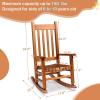 imageOutvita Wood Childrens Rocking Chair Perfect for Indoor or Outdoor AllWeather Wooden Porch Rocker for Garden Yard and Balcony Patio Rocking Chair Suitable for Kids Ages 610BlackNatural