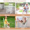 imageOutvita Wood Childrens Rocking Chair Perfect for Indoor or Outdoor AllWeather Wooden Porch Rocker for Garden Yard and Balcony Patio Rocking Chair Suitable for Kids Ages 610BlackWhite