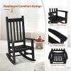 imageOutvita Wood Childrens Rocking Chair Perfect for Indoor or Outdoor AllWeather Wooden Porch Rocker for Garden Yard and Balcony Patio Rocking Chair Suitable for Kids Ages 610BlackBlack