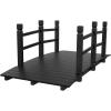imageOutvita 5 ft Garden Wooden Bridge Arch Stained Finish with Safety Rails Outdoor Footbridge for Backyard Creek Farm Decorative Pond Bridge5ftblack
