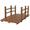 imageOutvita 5 ft Garden Wooden Bridge Arch Stained Finish with Safety Rails Outdoor Footbridge for Backyard Creek Farm Decorative Pond Bridge5ftdark brown