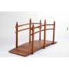 imageOutvita 5 ft Garden Wooden Bridge Arch Stained Finish with Safety Rails Outdoor Footbridge for Backyard Creek Farm Decorative Pond Bridge75ftdark brown