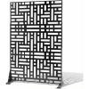 imageOutvita 72 H x 47 W Metal Privacy Screen Indoor Outdoor Privacy Fence Panels Balcony Patio Screen Freestanding Panels for Patio GardenLattice