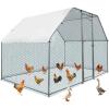 imageOutvita Chicken Coop 65 x 10 FT Large Metal Chicken House Poultry Habitat Cage with Waterproof Cover Walkin Chicken Run Pen for Small Animals Yard Farm Patio6510 FT