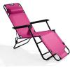imageOutvita Folding Chaise Lounge Chair Outdoor Adjustable Recliner Chair with Pillow for Camping Beach Poolside Garden Backyard LawnPink