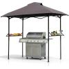 imageOutvita Grill Canopy for Outdoor BBQ 80  40in Portable Canopy Tent with BBQ Shelf Carry Bag and Ventilation Opening for Patio Garden Events Picnic GrillingGray