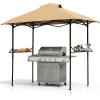imageOutvita Grill Canopy for Outdoor BBQ 80  40in Portable Canopy Tent with BBQ Shelf Carry Bag and Ventilation Opening for Patio Garden Events Picnic GrillingKhaki