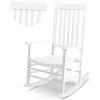 imageOutvita Outdoor Rocking Chair Solid Wood High Back Rocker All Weather Lounge Chair for Porch Patio Fire Pit Garden Backyard Deck Indoor Wave Shape White amp GreenWhite