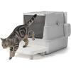 imageOutvita Stainless Steel Cat Litter Box with Lid 236 XL Metal Litter Box with Stair and Litter Scoop for Big Cats Extra Large High Sided Enclosed AntiLeakage NonSticky Easy Cleaning