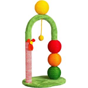 imageOutvita 315in Christmas Tree Cat Scratcher Cat Scratching Post for Indoor Cats Large Sisal Cat Scratching Tree Cat Scratch Tower Grass Green29 Arch