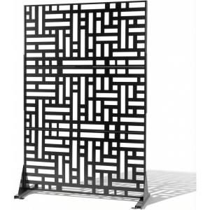 imageOutvita 72 H x 47 W Metal Privacy Screen Indoor Outdoor Privacy Fence Panels Balcony Patio Screen Freestanding Panels for Patio GardenLattice